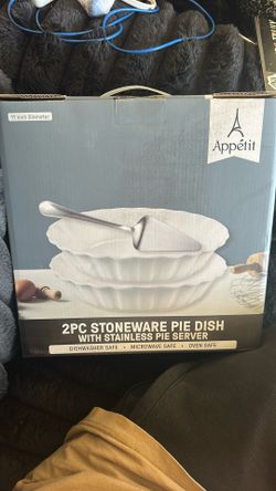 2 Pc Stoneware Pie Dish