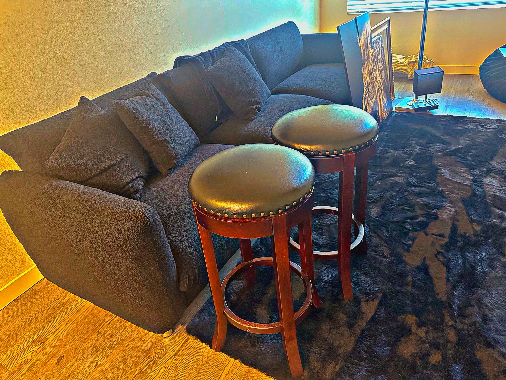 Must pick up couch and barstools well negotiate with Prices