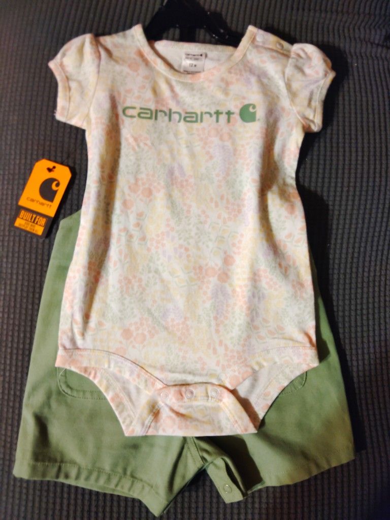 2 Pc Carhartt Set(Bodysuit And Canvas Shortall)