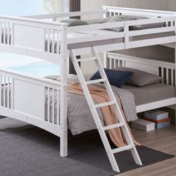 Brand New White Full Over Full Bunk Bed