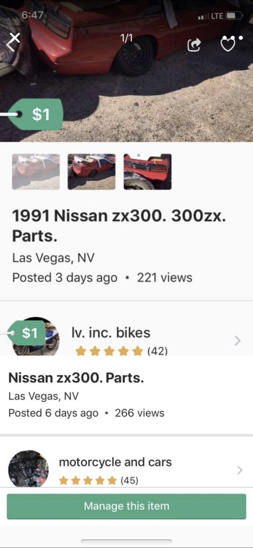 Nissan zx300. Parts