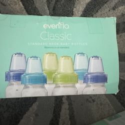 Even Flo Classic Standers Neck Baby Bottles 6 Pk. 0+