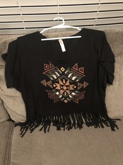 Women’s tribal fringe top