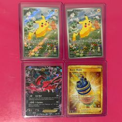 Pikachu Promo, Yveltal Ex Promo And Boost Shake Gold Card