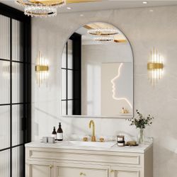 32 x 42 Inch Bathroom Mirror, Metal Framed