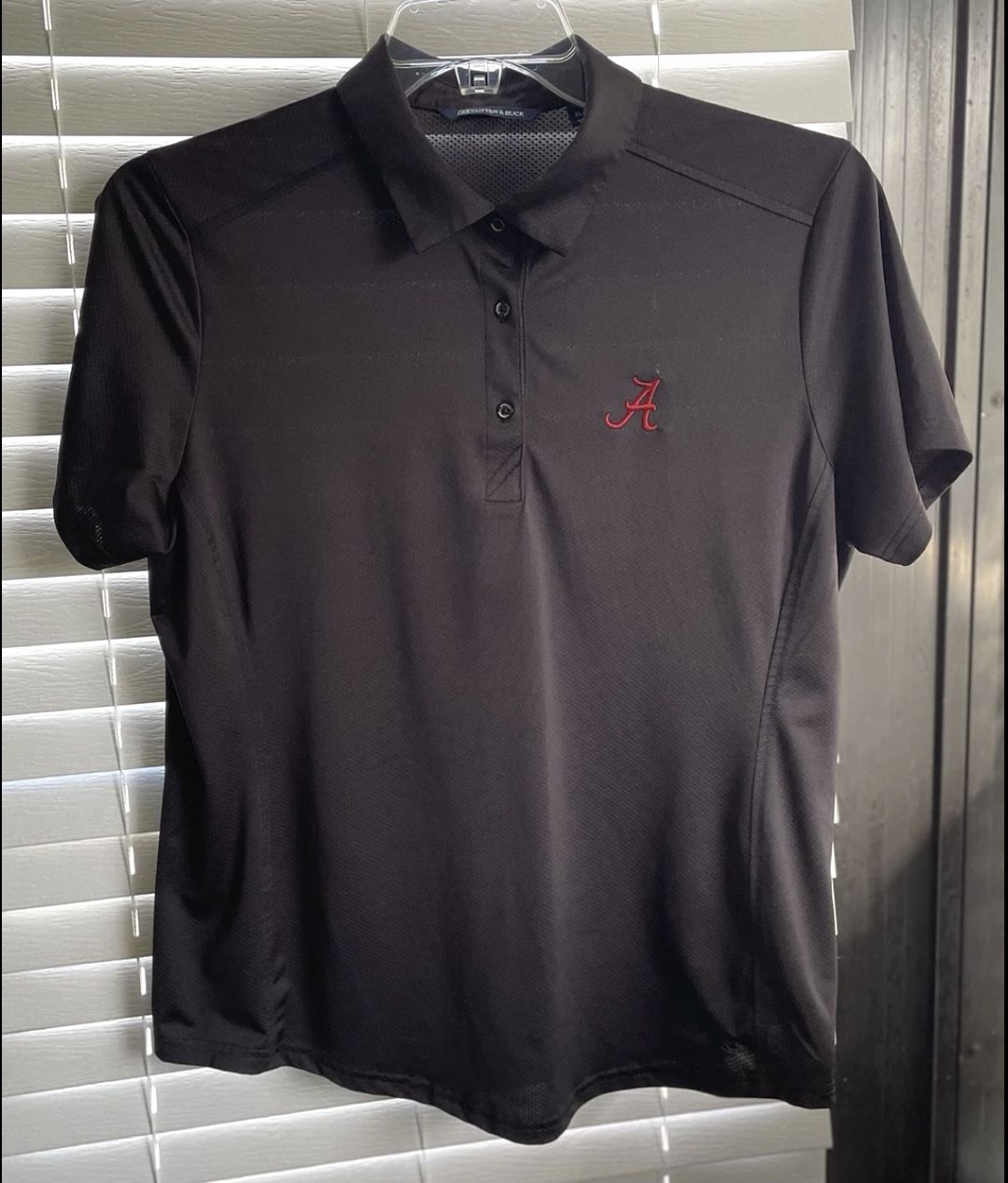 Alabama Crimson Tide - Cutter & Buck - Wm XL - Black Poly - Collared Golf Shirt