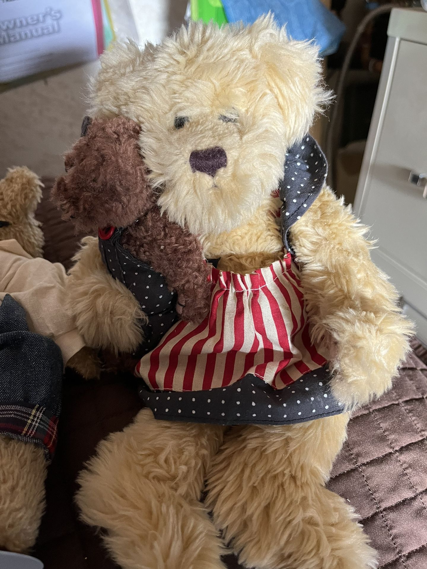 12” Teddy Bear With Baby Bear