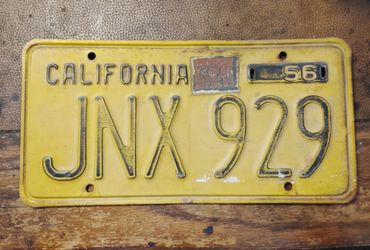 1956 license plate