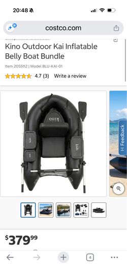 Kino Outdoor Kai Inflatable Belly Boat Bundle