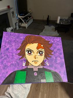 Tanjiro Acrylic hand Painting