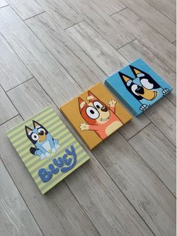 3-piece Bluey canvas wall art
