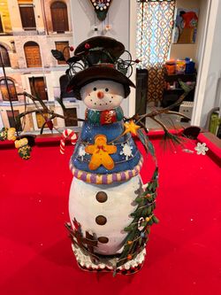 Decorative Christmas Snowman Figurine