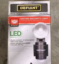 180-Degree 1-Head Outdoor Black LED Battery Power Flood Light