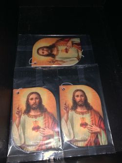 Three Brand New Jesus Christ Religious Air Scent Car