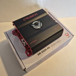 CRUNCH 2525 WATTS 4 CHANNEL BUILT IN CROSSOVER CAR AMPLIFIER