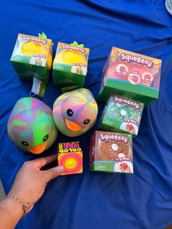 Needoh, squeeezy, and squishy toys