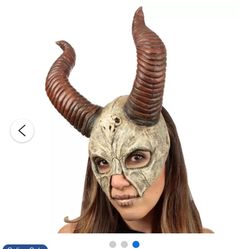 New Halloween Voodoo Horn Half Mask 