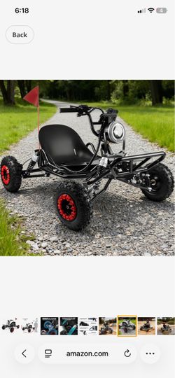Electric Go Kart, 2000W Motor Go Kart for Adults & Kids with Premium Steel Tubular Frame, 3 Speed Off-Road Kart with 6'' Tires, Hydraulic/Rear Disc Br