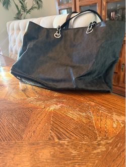 Michael Kors black monogram tote