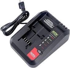 20V Max Charger Compatible with Black & Decker 20v Battery and Compatible with Porter-Cable 20v Battery