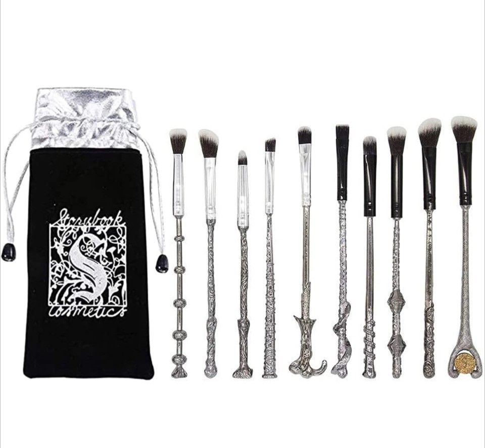 10 PCS Harry Gifts Potter Makeup Brushes Wand Brushes Set for Foundation Blending Blush Concealer Eyebrow Face Powder