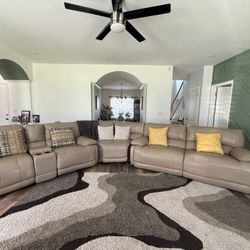 Leather Sectional  Sofa- Reclinable 