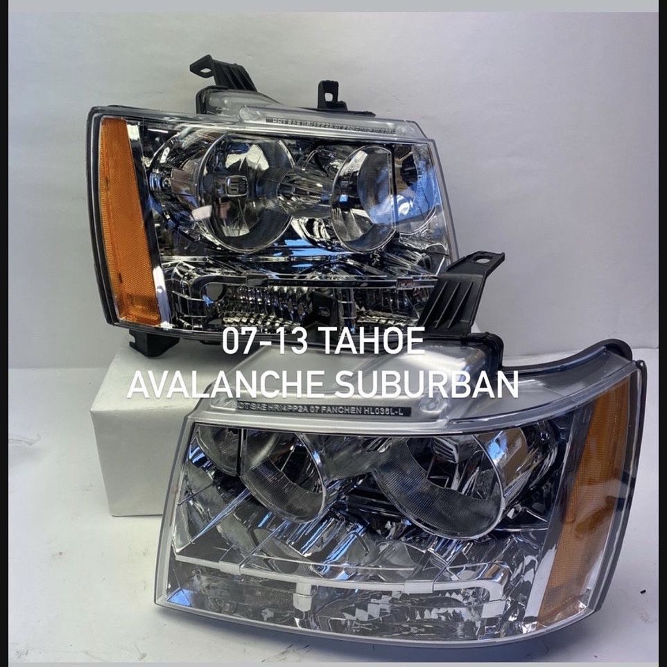 2007 To 2014 Chevrolet Tahoe Suburban Avalanche OEM Style Headlights Luces Micas Calaveras Faros  