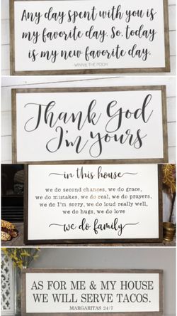 Custom wood signs