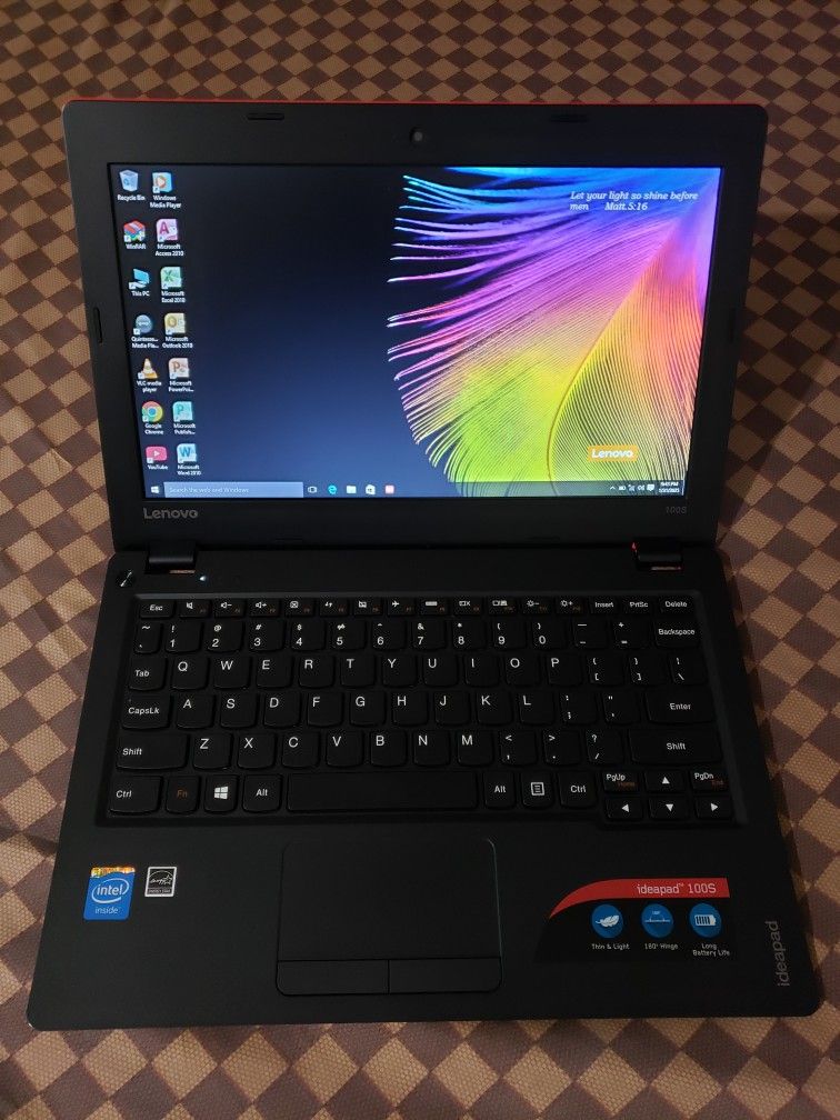 11.6"inch Intel Atom Lenovo Laptop, 32GB eMMC, 2GB RAM, Inbuilt Bluetooth, Micro SD Card Reader, HDMI And a WebCam. Runs🏃‍♂️Smooth