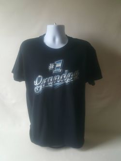#1 Grandpa men's black short sleeve t-shirt size large