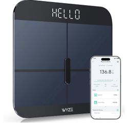Wyze Smart Scale X - Digital Bathroom Scale for Body Weight, BMI, Body Fat, Muscle Mass, Heart Rate Monitor | Sync with Health Apps | Body Composition