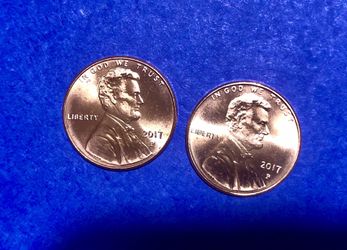 Get 2 - 2017 P Uncirculated Lincoln Shield Penny. First every Philadelphia 1cent mint mark