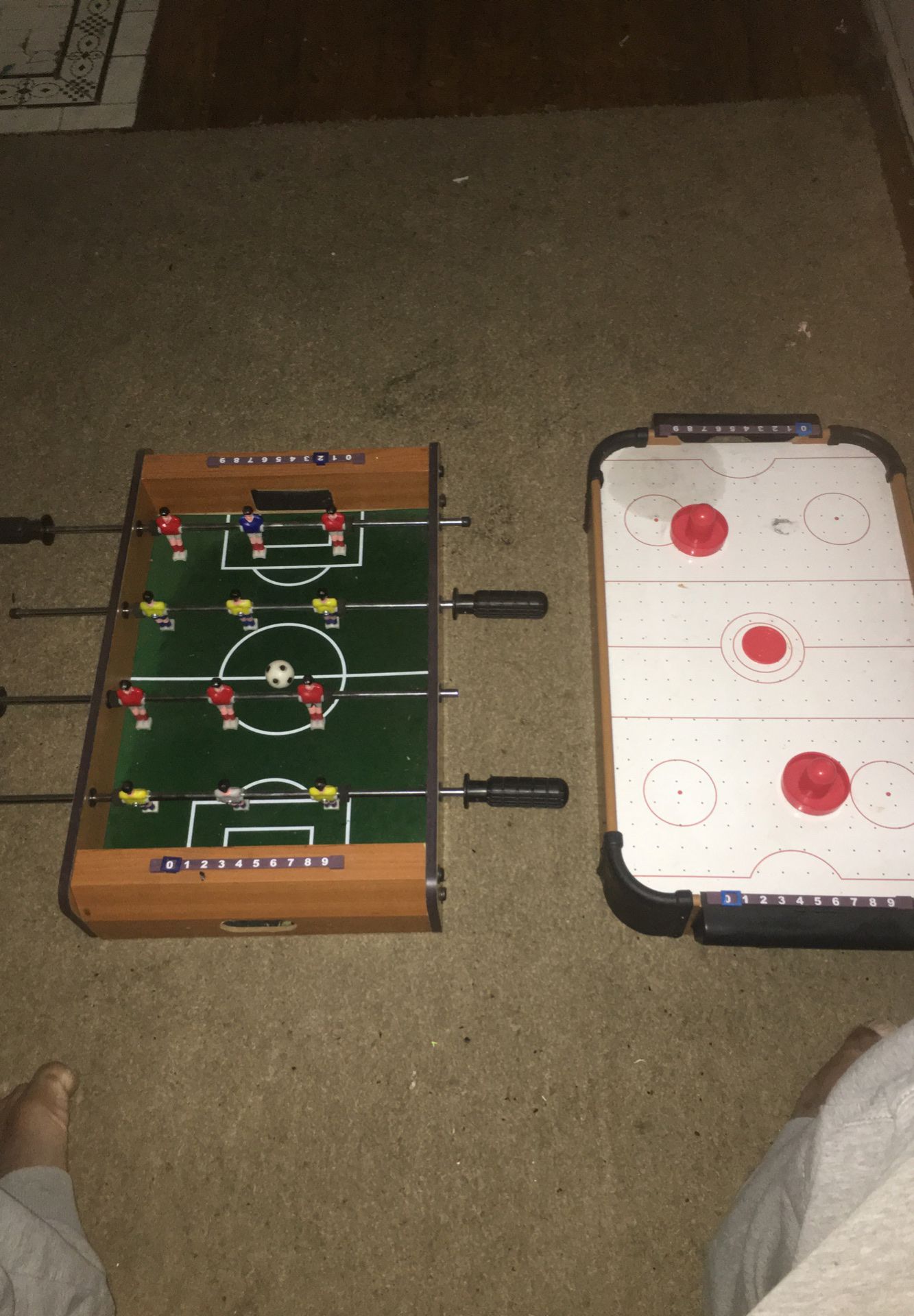 Foozball table & air hockey table