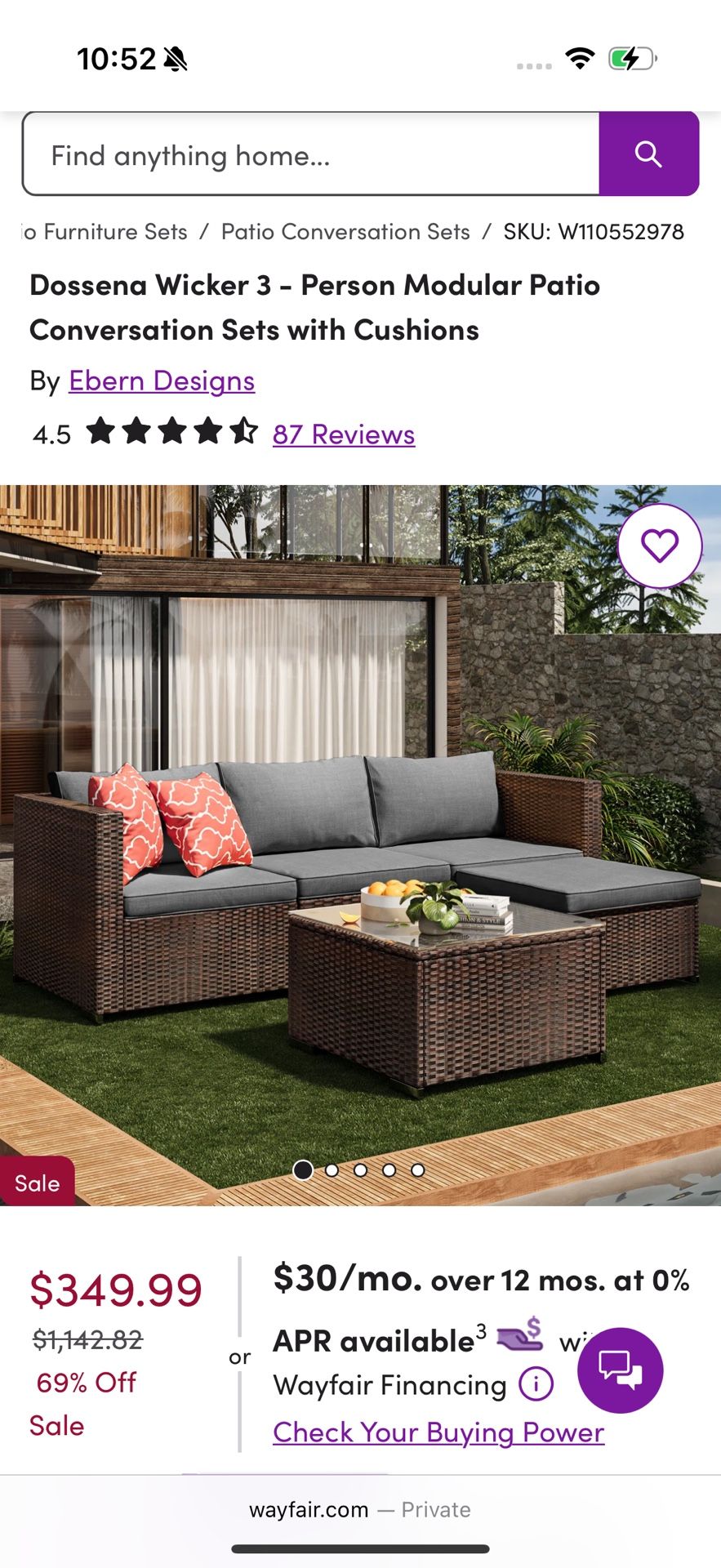 Outdoor Rattan Sectional
