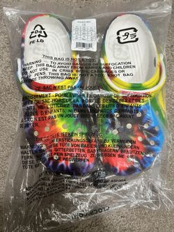 Tie Dye crocs Size 7 W / 9M