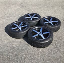 WHEEL-SET 17x7.5 Black Machined Velsen 463 wheels with 225 50  ZR17
