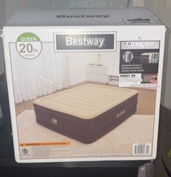 Bestway Queen 20” Air Mattress w/ Built-In Pump & Storage Bag