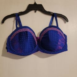 Blue & Purple Push Up Bra