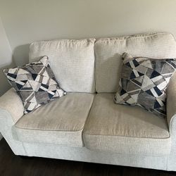 2 Piece Sofa Set Love Seat And Chair W/Ottoman 