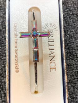 New in Box Swarovski Brilliance Crystal Cross Bracelet