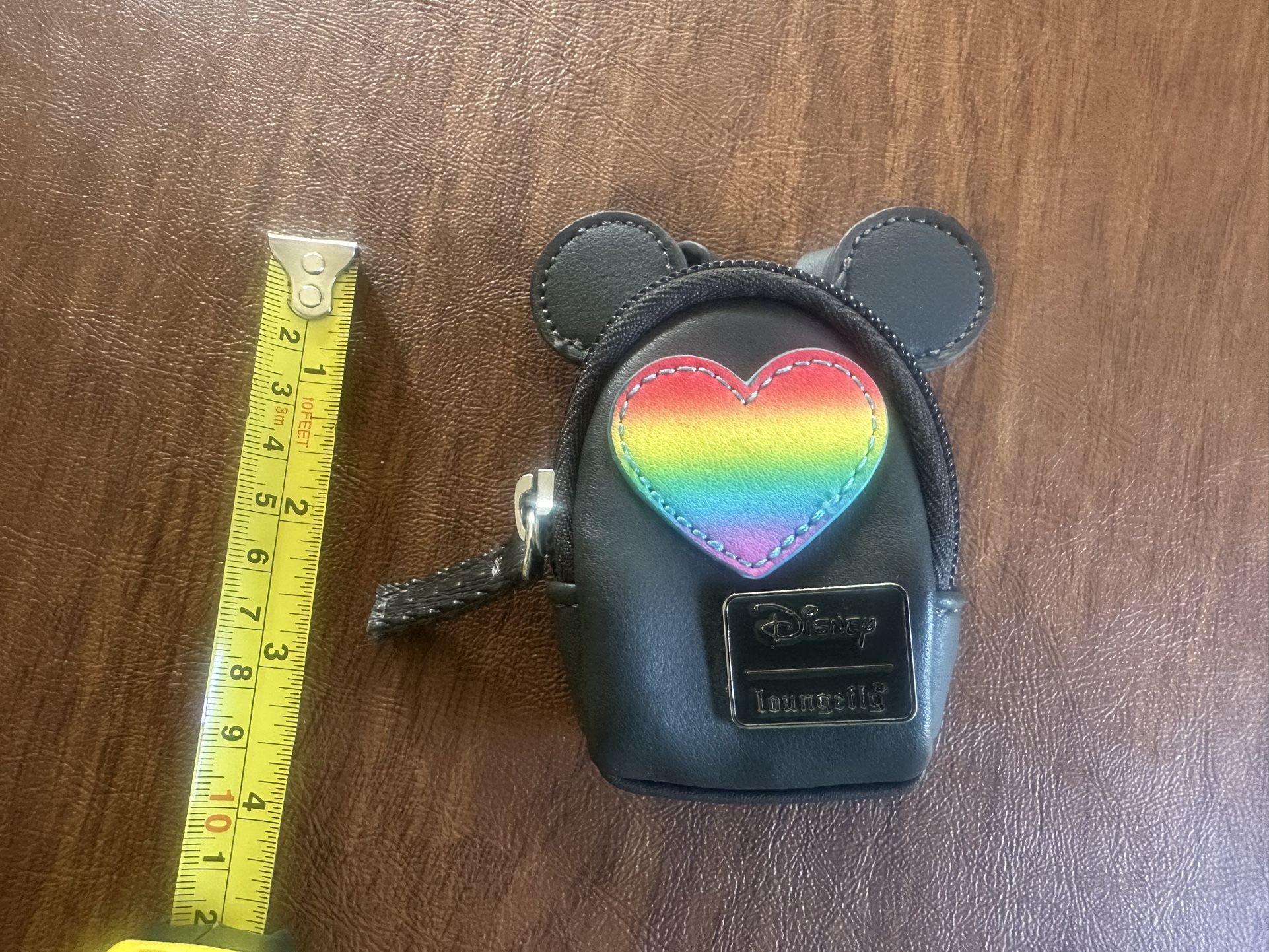 Loungefly Mini Backpack Disney MINNIE MOUSE Black Ears Rainbow Excellent Mint