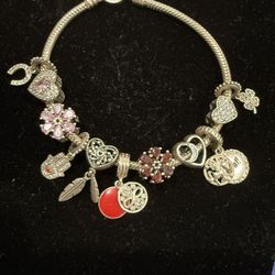 Pandora Pure Silver With Charms 925