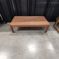 Rectangular Traditional Style Coffee Table in Medium Brown Wood