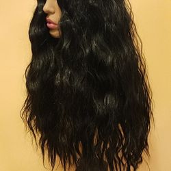 Long Black Wavy Wig