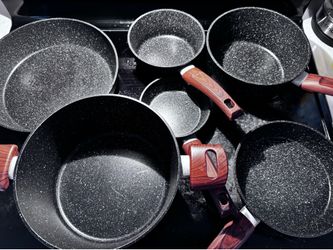 30-Piece Granite Non-Stick Cookware & Bakeware Set with All Lids