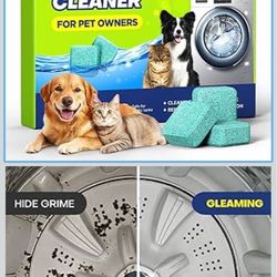Deep Cleaning Washing Machine Cleaner Tablets, No More Odor & Pet Fur Washing Machine Cleaning Tablets, Washer Cleaner For HE Top Front Load, Septic S