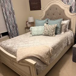 Ashley Furniture Queen Bed And Box Spring For Sale