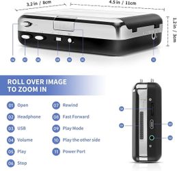 Reshow R-CP18S (Silver) USB Cassette Player and Capture Device