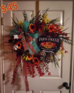 Grapevine "Farm Fresh" wreath