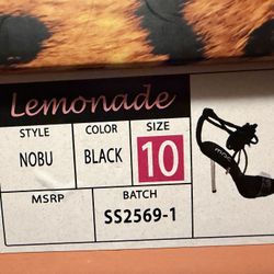 Black String Lace heels